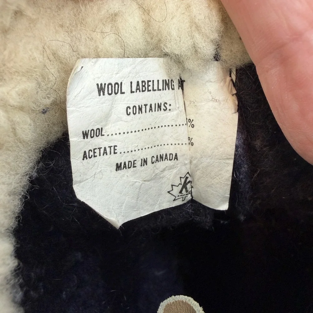 Vintage Sorel Caribou Kaufman Men 8 Tan Black Winter Boots Made in‎ Canada Wool